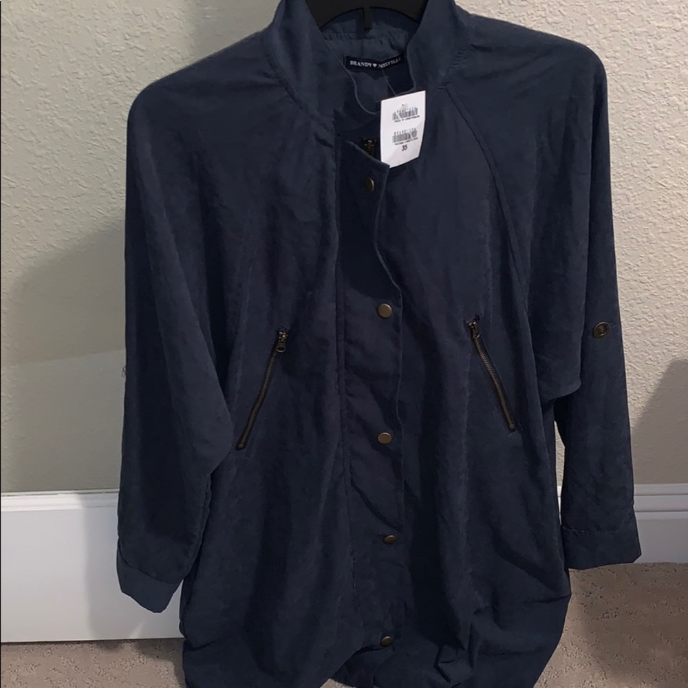 Brandy Melville blue suede parka
